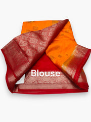 Jiarah Banarasi Silk Saree with Embroidery Work Jiarah
