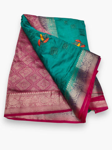 Jiarah Banarasi Silk Saree with Embroidery Work