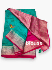 Jiarah Banarasi Silk Saree with Embroidery Work Jiarah