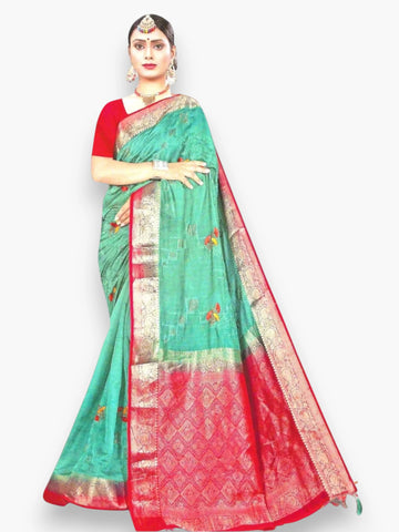 Jiarah Banarasi Silk Saree with Embroidery Work
