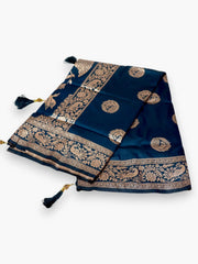 Jiarah Banarasi Silk Hast Kala Jacquard Saree Jiarah